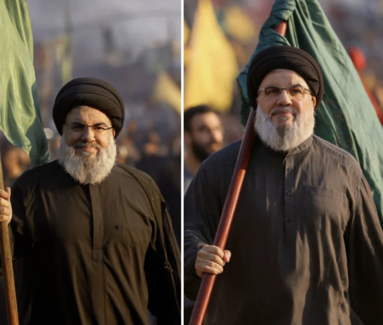 تصویرسازی شهید سید حسن نصرالله در پیاده روی اربعین